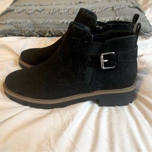 Esprit black suede ankle boots NWT and box